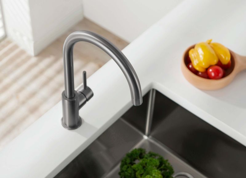 Смеситель для кухни Aquatek Европа AQ1382BGM оружейная сталь