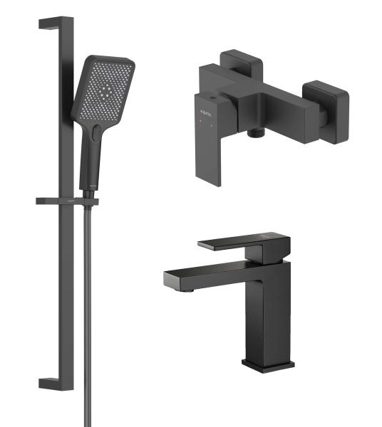 Комплект для ванны Aquatek Либра AQ1631MB чёрный матовый