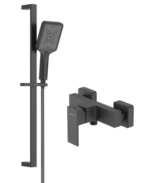 Комплект для душа Aquatek Либра AQ1632MB чёрный матовый