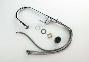 Смеситель для кухни Aquatek Лугано AQ1784CR с вытяжным изливом хром