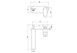 Смеситель встраиваемый для раковины Aquatek Ника AQ1813MB черный