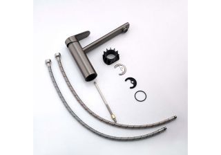 Смеситель для кухни Aquatek Ника AQ1880BGM оружейная сталь