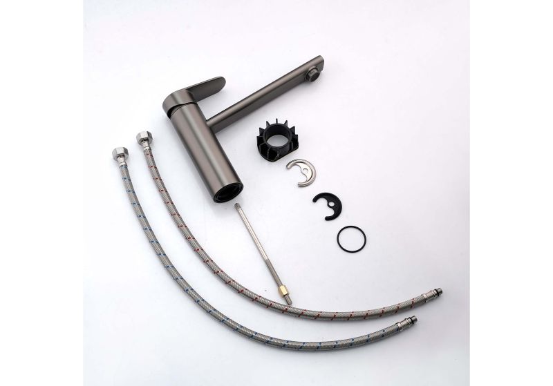 Смеситель для кухни Aquatek Ника AQ1880BGM оружейная сталь