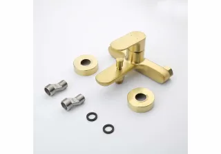 Смеситель для ванны Aquatek Альфа AQ1940BG шлифованное золото