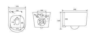 Унитаз подвесной  Aquatek МИЯ AQ2004-00 с сиденьем Soft Close Унитаз подвесной  Aquatek МИЯ AQ2004-00 с сиденьем Soft Close