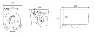 Унитаз подвесной  Aquatek МИЯ AQ2004-MB с сиденьем Soft Close Унитаз подвесной  Aquatek МИЯ AQ2004-MB с сиденьем Soft Close