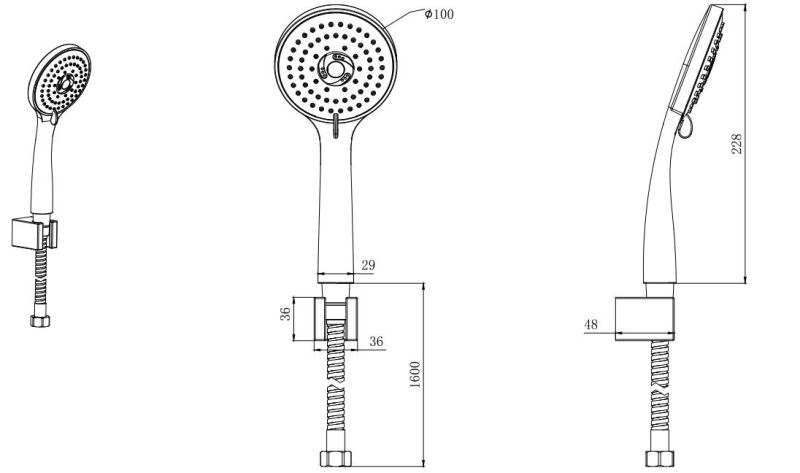 Комплект для душа Aquatek Вега AQ1034CR хром