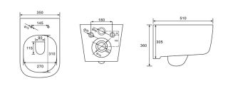 Унитаз подвесной  Aquatek ДИВА AQ2012-00 с сиденьем Soft Close Унитаз подвесной  Aquatek ДИВА AQ2012-00 с сиденьем Soft Close