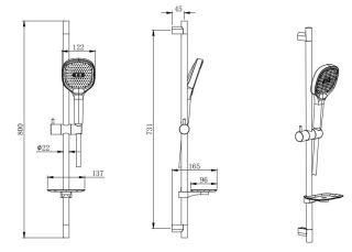Душевой гарнитур Aquatek AQ2021CR хром