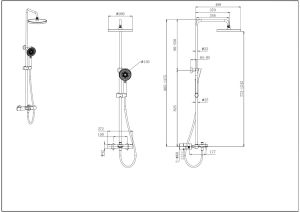 Термостатическая душевая стойка Aquatek 3jet AQ2043CR хром