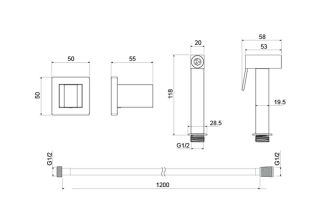 Гигиенический ручной душ Aquatek AQ2053CR хром Гигиенический ручной душ Aquatek AQ2053CR хром