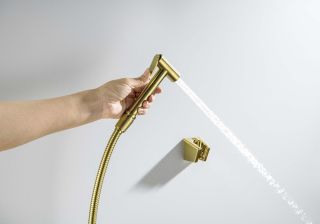 Гигиенический ручной душ Aquatek AQ2054BG со шлангом и держателем шлифованное золото Гигиенический ручной душ Aquatek AQ2054BG со шлангом и держателем шлифованное золото