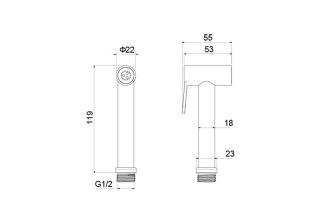 Гигиенический ручной душ Aquatek AQ2057MB черный Гигиенический ручной душ Aquatek AQ2057MB черный