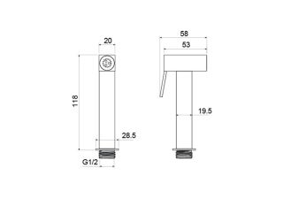 Гигиенический ручной душ Aquatek AQ2058MB черный Гигиенический ручной душ Aquatek AQ2058MB черный