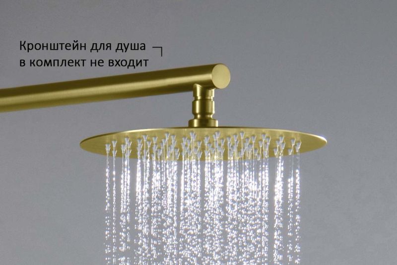 Верхний душ Aquatek AQ2073BG 25 см шлифованное золото