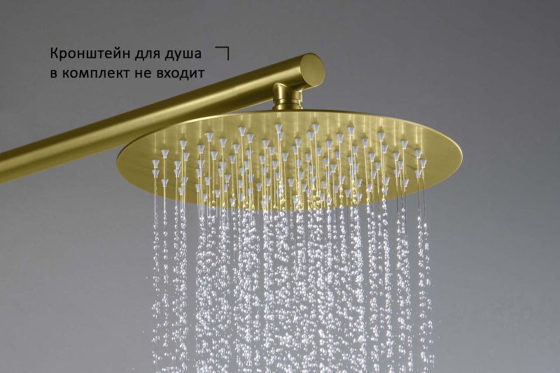 Верхний душ Aquatek AQ2073BG 25 см шлифованное золото