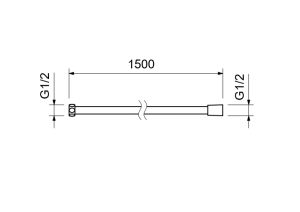 Шланг для душа Aquatek AQ2105BGM 150 см оружейная сталь