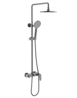 Душевая стойка Aquatek Бетта AQ2140BGM шлифованный чёрный хром Душевая стойка Aquatek Бетта AQ2140BGM шлифованный чёрный хром