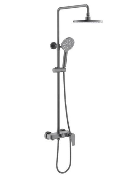 Душевая стойка Aquatek Бетта AQ2140BGM шлифованный чёрный хром
