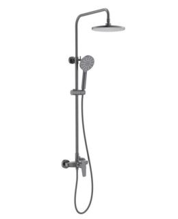 Душевая стойка Aquatek Бетта AQ2160BGM шлифованный чёрный хром Душевая стойка Aquatek Бетта AQ2160BGM шлифованный чёрный хром