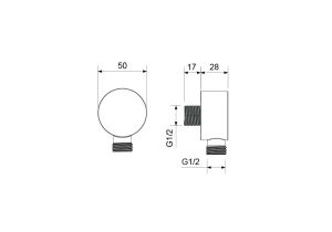 Шланговое подсоединение Aquatek AQ2457MB черный