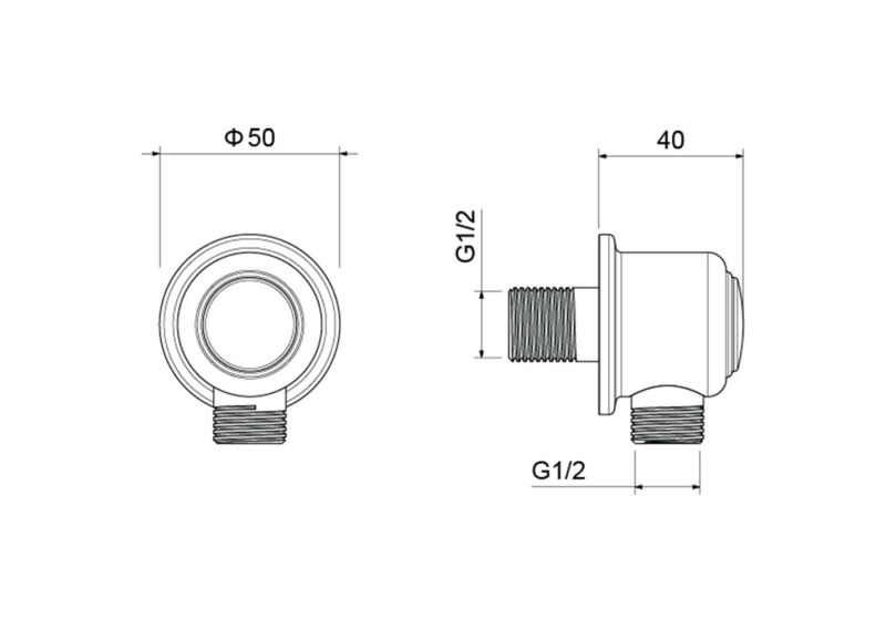 Шланговое подсоединение Aquatek AQ2461CR хром