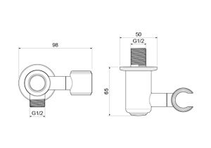 Шланговое подсоединение Aquatek AQ2462PG золото