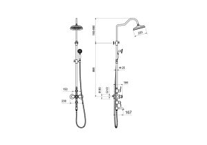Душевая система Aquatek Классик AQ2543CR хром