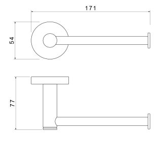 Бумагодержатель Aquatek Европа AQ4108BGM шлифованный чёрный хром