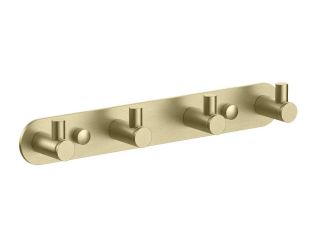 Планка с четырьмя крючками Aquatek Европа AQ4123BG шлифованное золото Планка с четырьмя крючками Aquatek Европа AQ4123BG шлифованное золото
