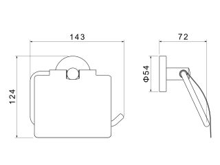 Бумагодержатель с крышкой Aquatek Оберон AQ4209BG шлифованное золото