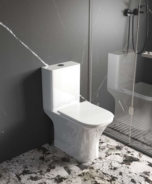 Унитаз напольный Aquatek Optima Square AQ4411-00 безободковый белый
