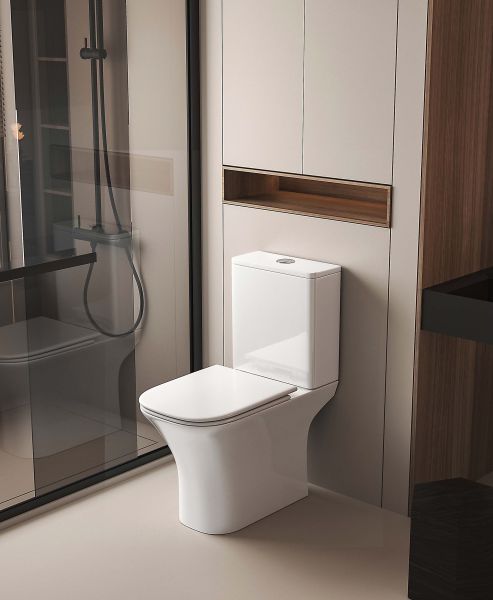 Унитаз напольный Aquatek Optima Square AQ4411-00 безободковый белый