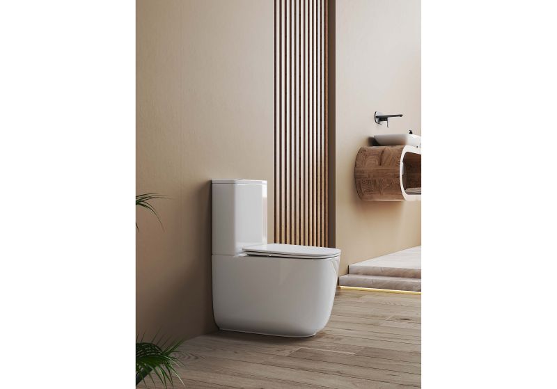 Унитаз напольный Aquatek Optima Plus Square AQ4451-00 смыв торнадо безободковый белый