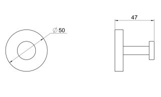 Крючок Aquatek Бетта AQ4601BGM шлифованный чёрный хром