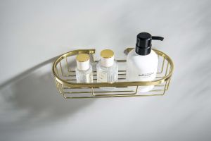 Полка для душа Aquatek AQ4916BG шлифованное золото