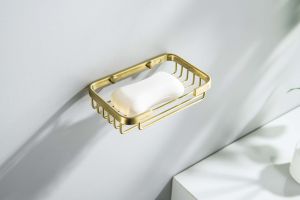 Мыльница решетка Aquatek AQ4946BG шлифованное золото