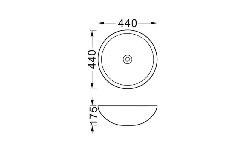 Раковина Aquatek AQ5354-MG серая 44 см