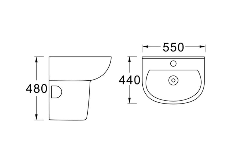 Полупьедестал для раковины Aquatek AQ5421-00 белый