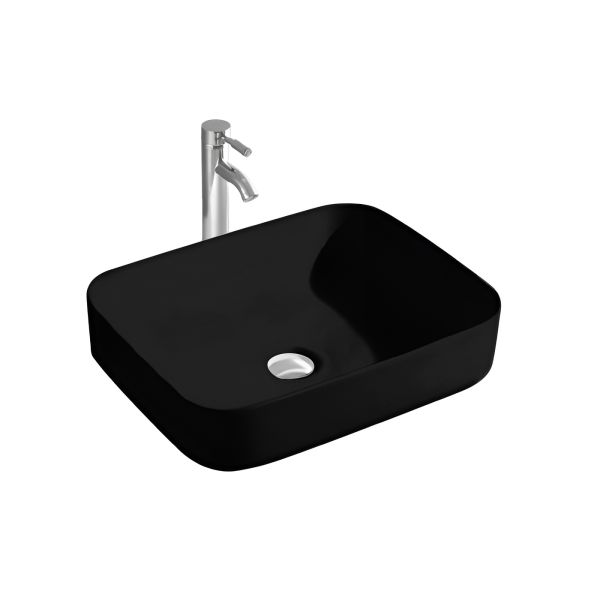 Раковина накладная Aquatek Вега AQ5515-MB 50 см чёрный матовый