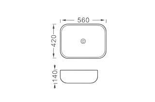 Раковина накладная Aquatek AQ5526-MB 56 см чёрный матовый