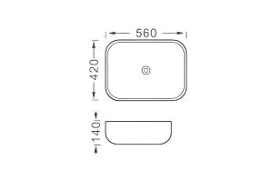 Раковина Aquatek AQ5526-MG серая 56 см