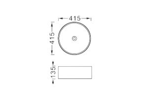 Раковина Aquatek ЕВРОПА AQ5558-MB  черная 41.5 см