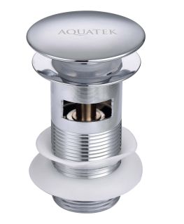 Донный клапан Aquatek AQ6001CR с переливом хром Донный клапан Aquatek AQ6001CR с переливом хром
