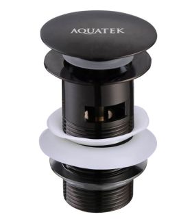 Донный клапан Aquatek AQ6001MB с переливом чёрный матовый Донный клапан Aquatek AQ6001MB с переливом чёрный матовый