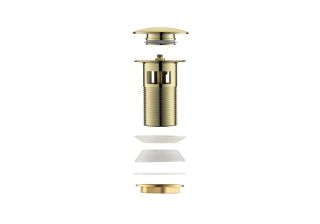Донный клапан для раковины Aquatek AQ6002PG полированное золото Донный клапан для раковины Aquatek AQ6002PG полированное золото