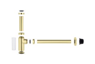 Сифон для раковины Aquatek AQ6012PG полированное золото Сифон для раковины Aquatek AQ6012PG полированное золото