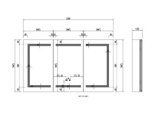 Зеркало-шкаф с подсветкой Aquatek AQ7124-MLC 120 см хром