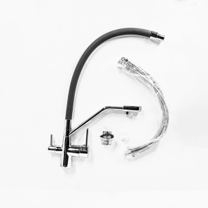 Смеситель для кухни Aquanika Comfort AQC013CRBL чёрный/хром