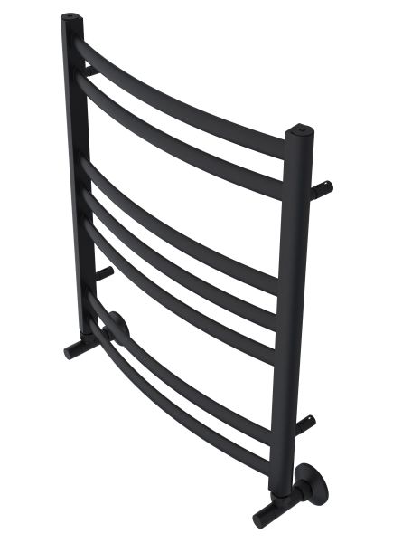 Водяной полотенцесушитель Aquatek Лугано AQ DOC0760BL П7 50x60см чёрный муар